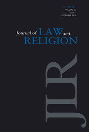 Journal of Law and Religion Volume 33 - Issue 3 -