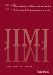 Journal of the Institute of Mathematics of Jussieu Volume 13 - Issue 3 -