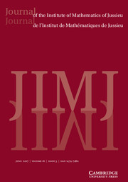 Journal of the Institute of Mathematics of Jussieu Volume 16 - Issue 3 -