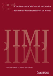 Journal of the Institute of Mathematics of Jussieu Volume 17 - Issue 3 -