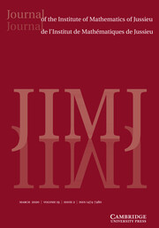 Journal of the Institute of Mathematics of Jussieu Volume 19 - Issue 2 -