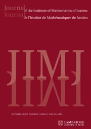 Journal of the Institute of Mathematics of Jussieu Volume 21 - Issue 5 -