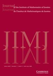 Journal of the Institute of Mathematics of Jussieu Volume 7 - Issue 2 -