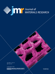 Journal of Materials Research Volume 26 - Issue 10 -