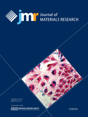 Journal of Materials Research Volume 26 - Issue 6 -