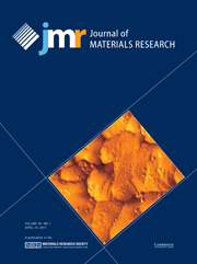 Journal of Materials Research Volume 26 - Issue 7 -