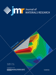 Journal of Materials Research Volume 27 - Issue 1 -  Focus Issue: Instrumented Indentation