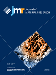 Journal of Materials Research Volume 27 - Issue 13 -