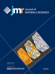 Journal of Materials Research Volume 27 - Issue 16 -