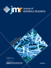 Journal of Materials Research Volume 27 - Issue 17 -  Focus Issue: Oxide Semiconductors