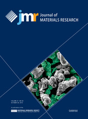 Journal of Materials Research Volume 27 - Issue 20 -