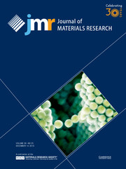 Journal of Materials Research Volume 30 - Issue 23 -