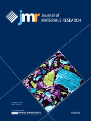 Journal of Materials Research Volume 31 - Issue 8 -