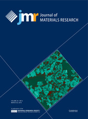 Journal of Materials Research Volume 34 - Issue 6 -