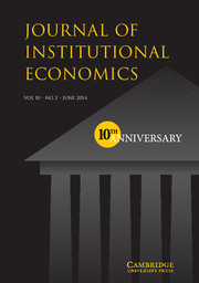 Journal of Institutional Economics Volume 10 - Issue 2 -