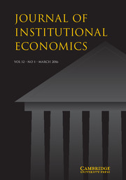 Journal of Institutional Economics Volume 12 - Issue 1 -