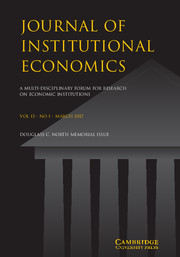 Journal of Institutional Economics Volume 13 - Issue 1 -  Douglass C. North Memorial Issue