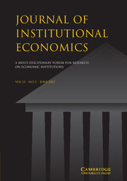 Journal of Institutional Economics Volume 13 - Issue 2 -