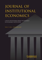 Journal of Institutional Economics Volume 15 - Issue 6 -