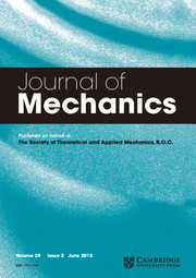 Journal of Mechanics Volume 29 - Issue 2 -