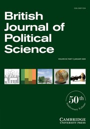 British Journal of Political Science Volume 50 - Issue 1 -