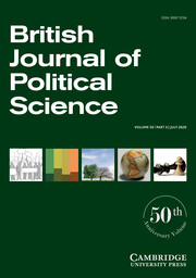 British Journal of Political Science Volume 50 - Issue 3 -