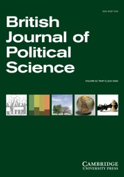 British Journal of Political Science Volume 52 - Issue 3 -