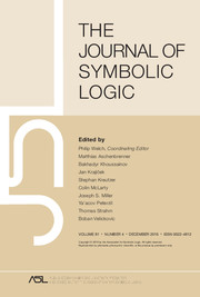 The Journal of Symbolic Logic Volume 81 - Issue 4 -