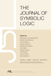 The Journal of Symbolic Logic Volume 83 - Issue 1 -