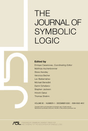 The Journal of Symbolic Logic Volume 85 - Issue 4 -