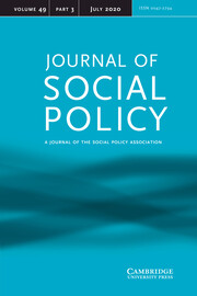 Journal of Social Policy Volume 49 - Issue 3 -