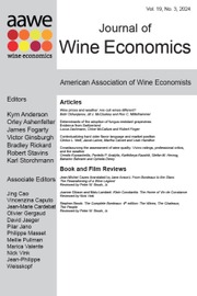 Journal of Wine Economics Volume 19 - Issue 3 -