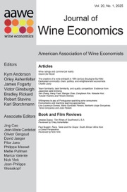 Journal of Wine Economics Volume 20 - Issue 1 -