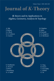 Journal of K-Theory Volume 3 - Issue 1 -