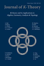 Journal of K-Theory Volume 4 - Issue 3 -