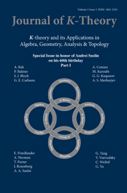 Journal of K-Theory Volume 5 - Issue 3 -