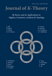 Journal of K-Theory Volume 7 - Issue 1 -