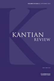 Kantian Review