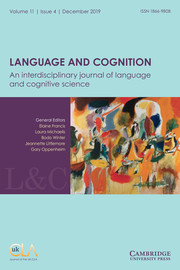 Language and Cognition Volume 11 - Issue 4 -