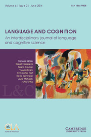 Language and Cognition Volume 6 - Issue 2 -