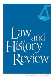 Law and History Review Volume 34 - Special Issue4 -  Digital Law and History