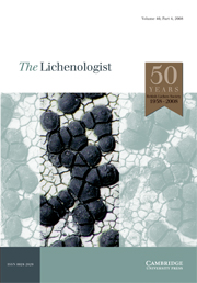 The Lichenologist Volume 40 - Issue 4 -