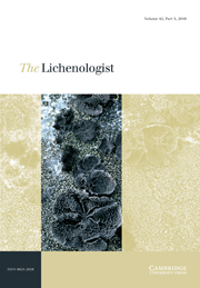 The Lichenologist Volume 42 - Issue 5 -