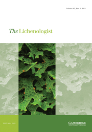 The Lichenologist Volume 43 - Issue 1 -