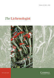 The Lichenologist Volume 44 - Issue 1 -