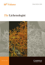 The Lichenologist Volume 50 - Issue 2 -