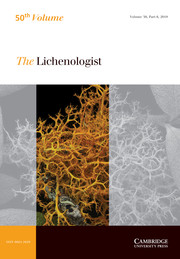 The Lichenologist Volume 50 - Issue 6 -