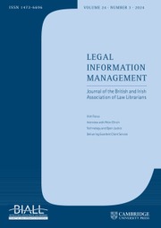 Legal Information Management Volume 24 - Issue 3 -