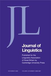 Journal of Linguistics Volume 44 - Issue 3 -