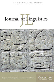 Journal of Linguistics Volume 48 - Issue 3 -